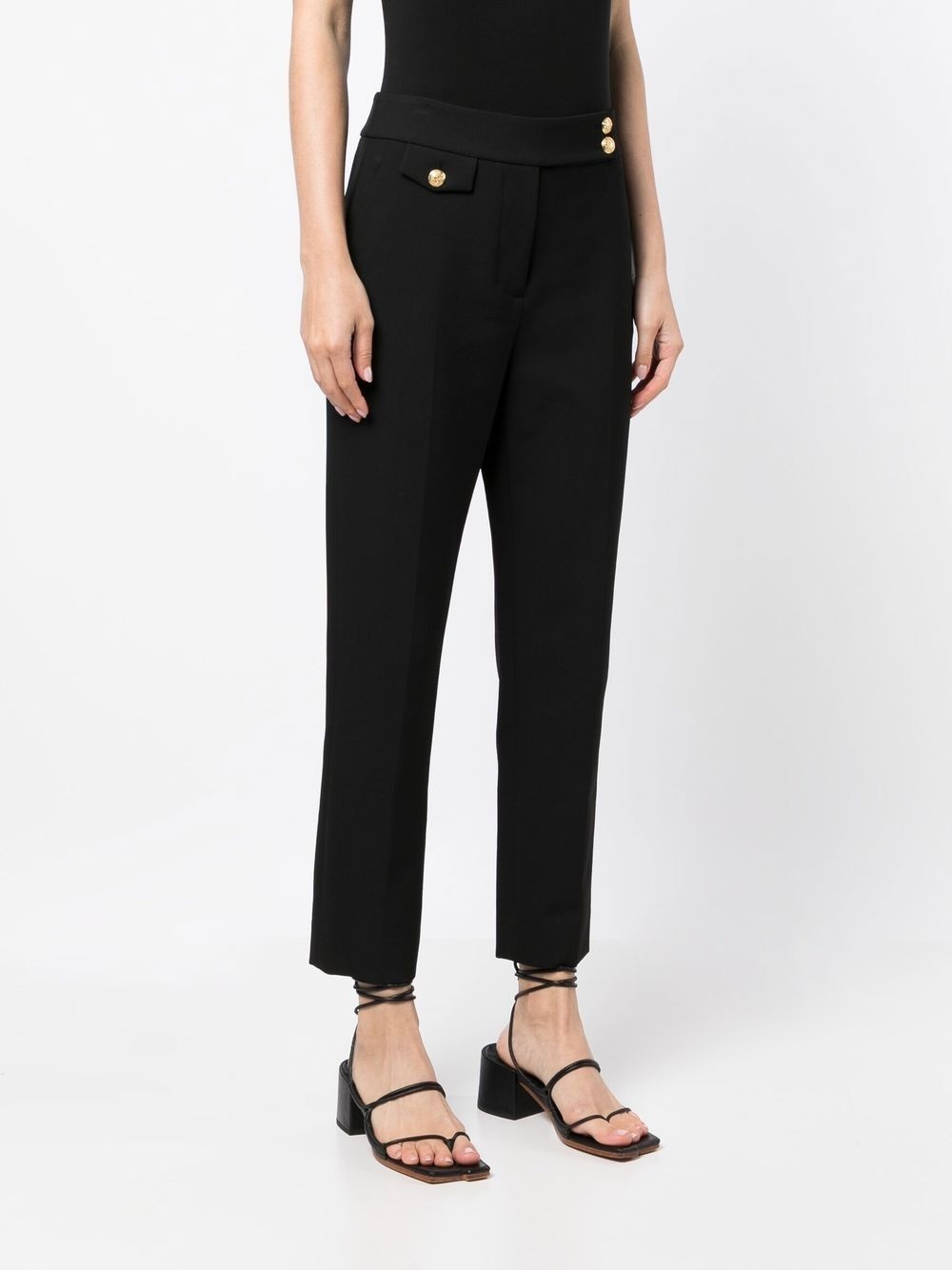 cropped high-waisted trousers - 3