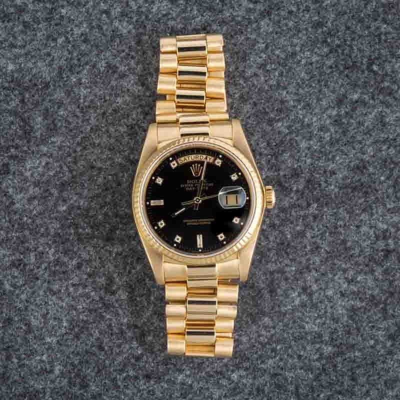 Rolex Day-Date Ref 18038 Black Diamond Dial - 5