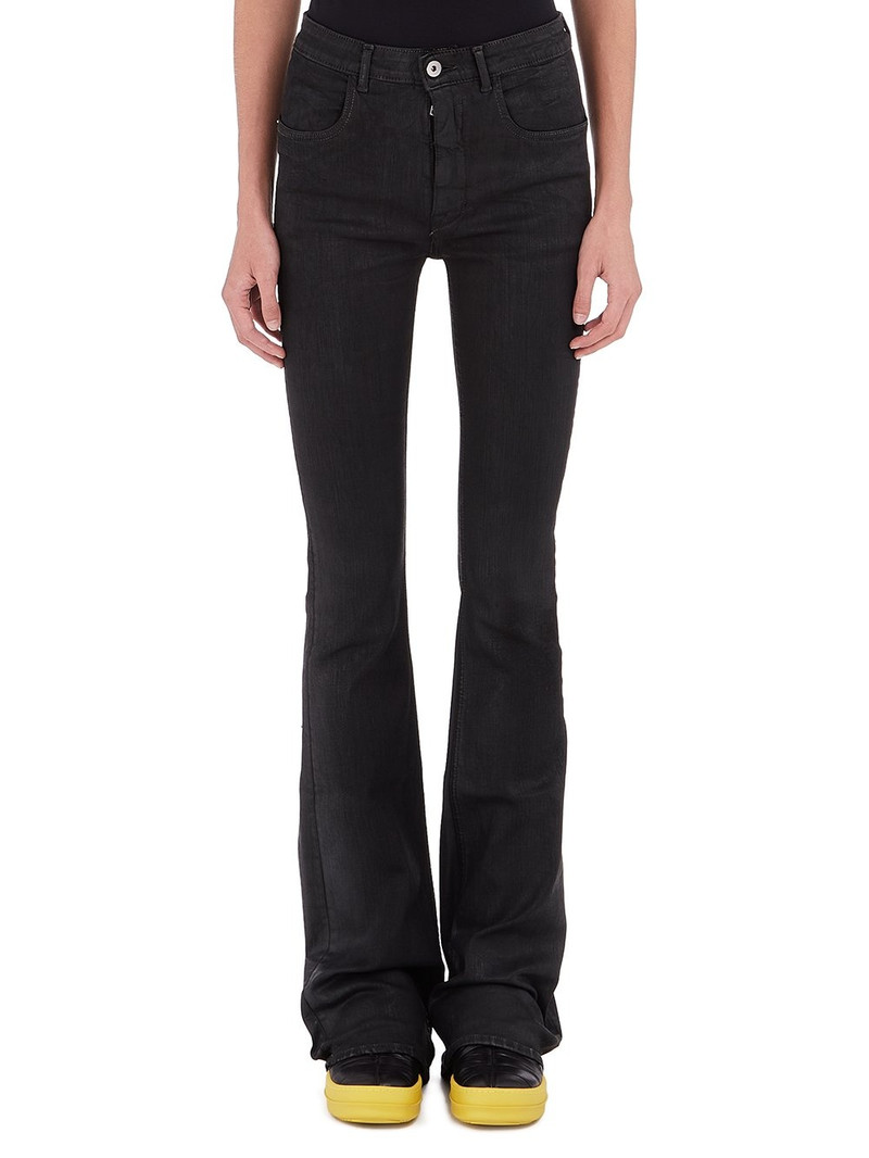 Bolan coated high-rise flared jeans 1