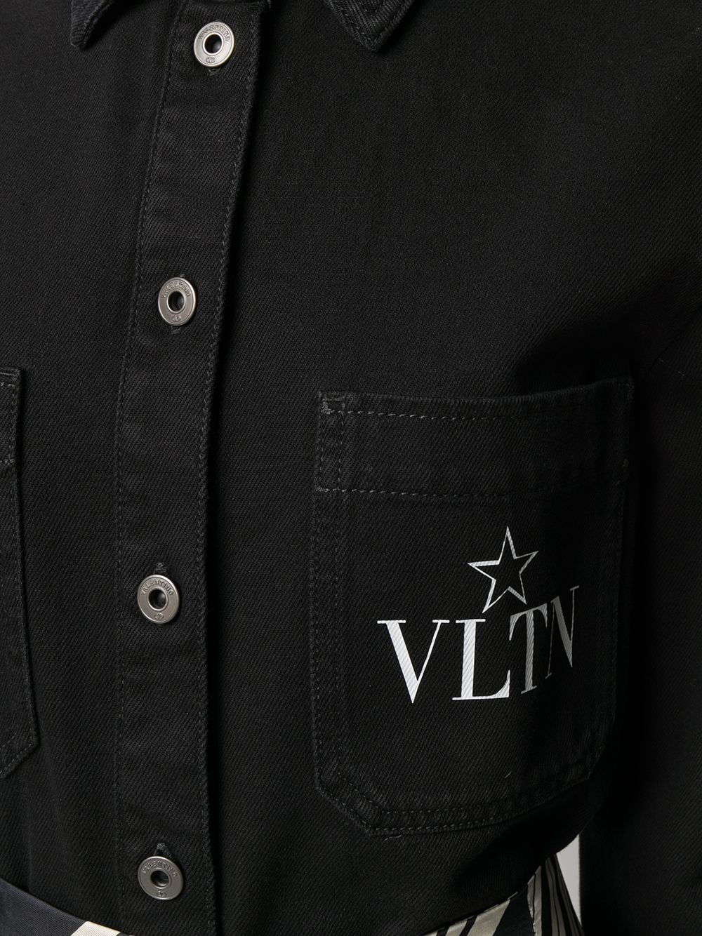 VLTN STAR print denim shirt - 5