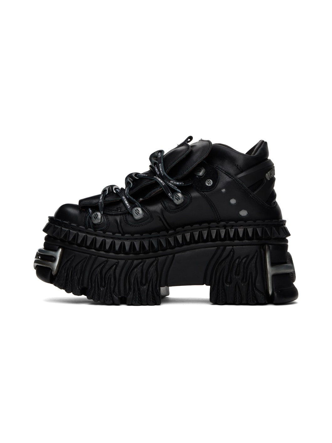 Black New Rock Edition Platform Sneakers - 3