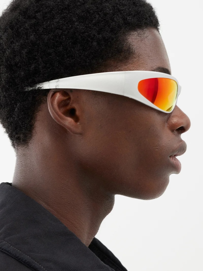 BALENCIAGA Reverse Xpander 2.0 oval aluminium sunglasses