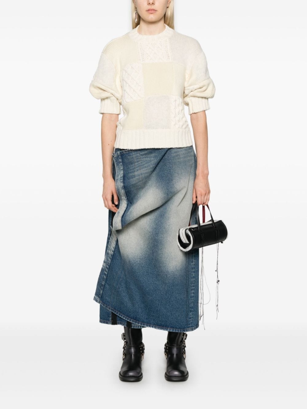 panelled sweater - 2