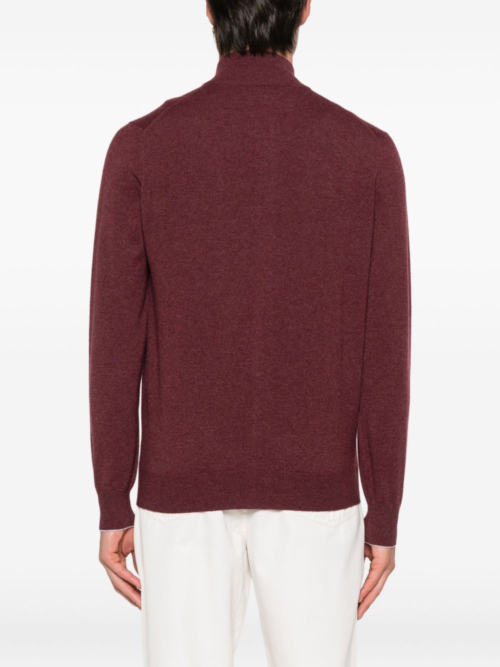 zip-up cashmere sweater - 4