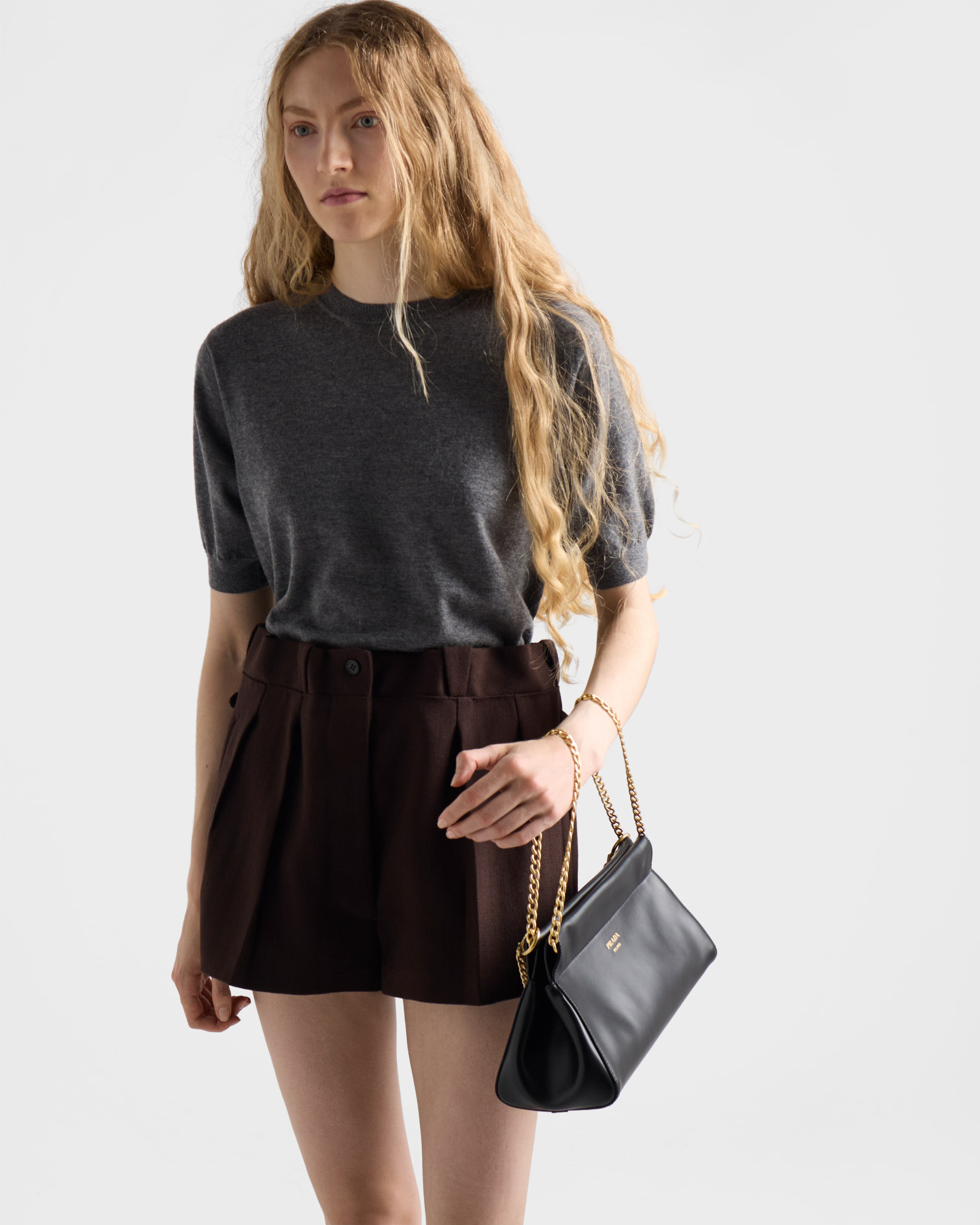 Chevron wool shorts - 3