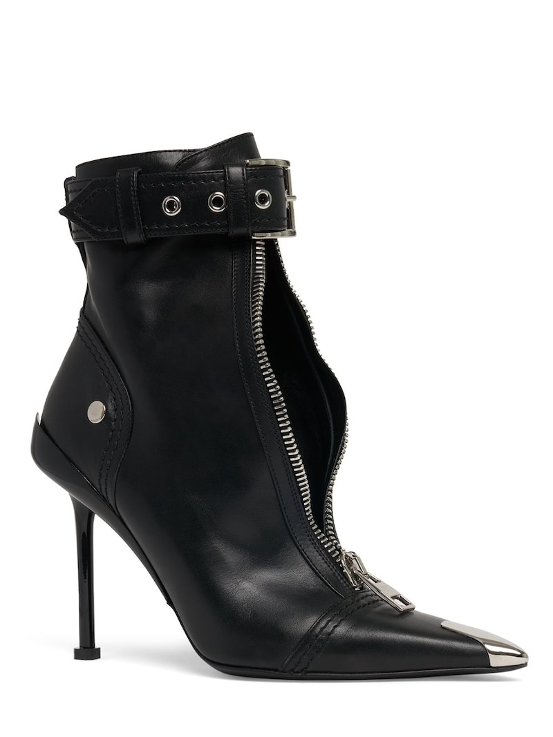90mm Slash leather ankle boots - 3
