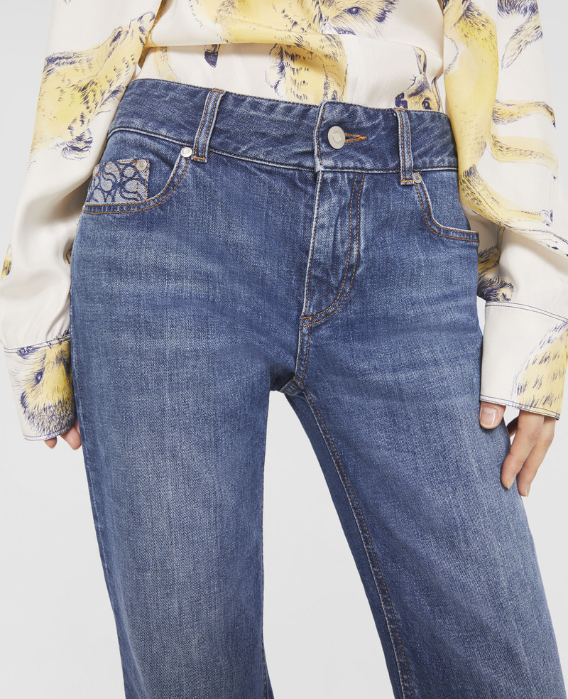 Vintage Wash Low-Rise Straight Leg Jeans 4