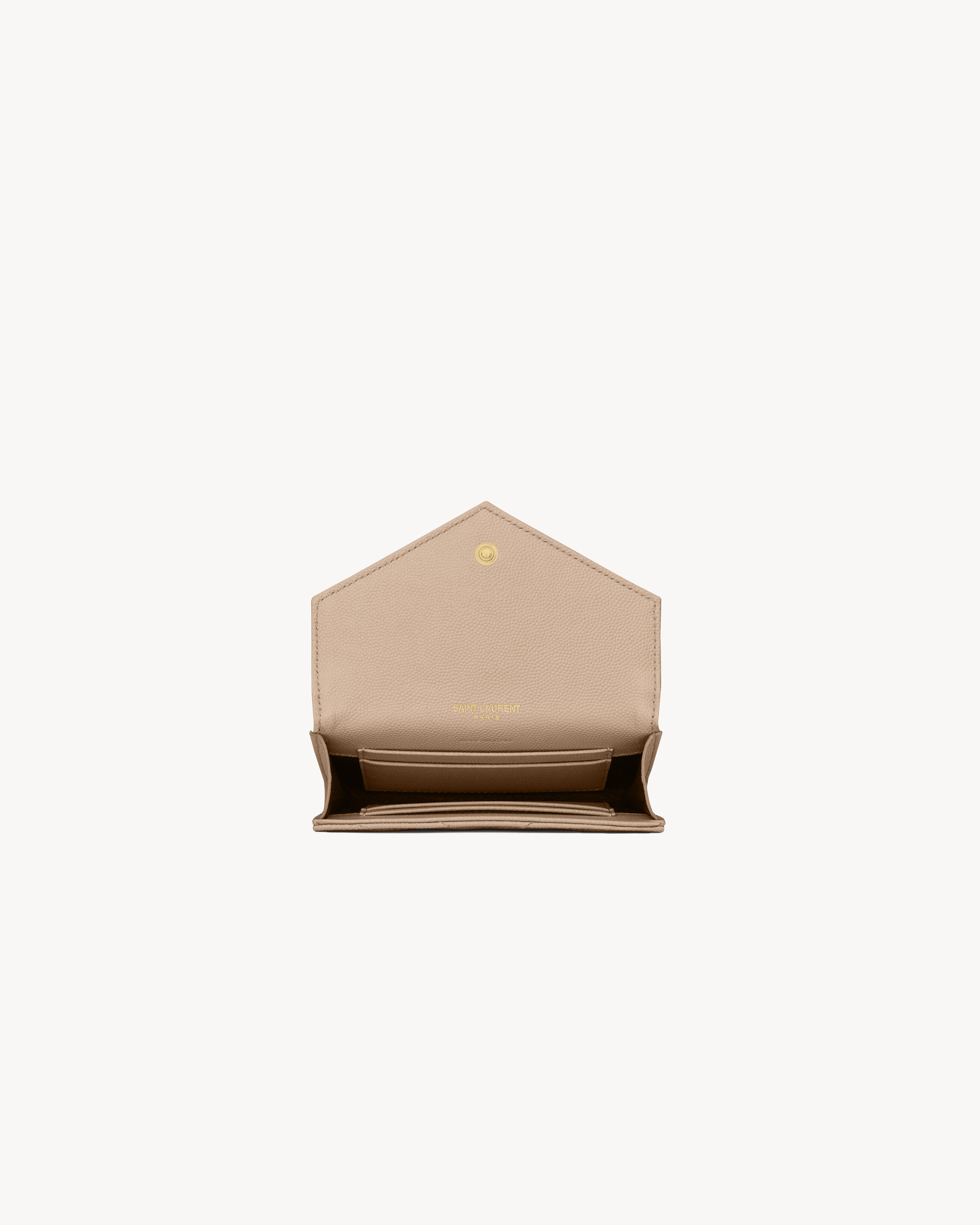 CASSANDRE MATELASSÉ SMALL ENVELOPE WALLET IN GRAIN DE POUDRE LEATHER - 4