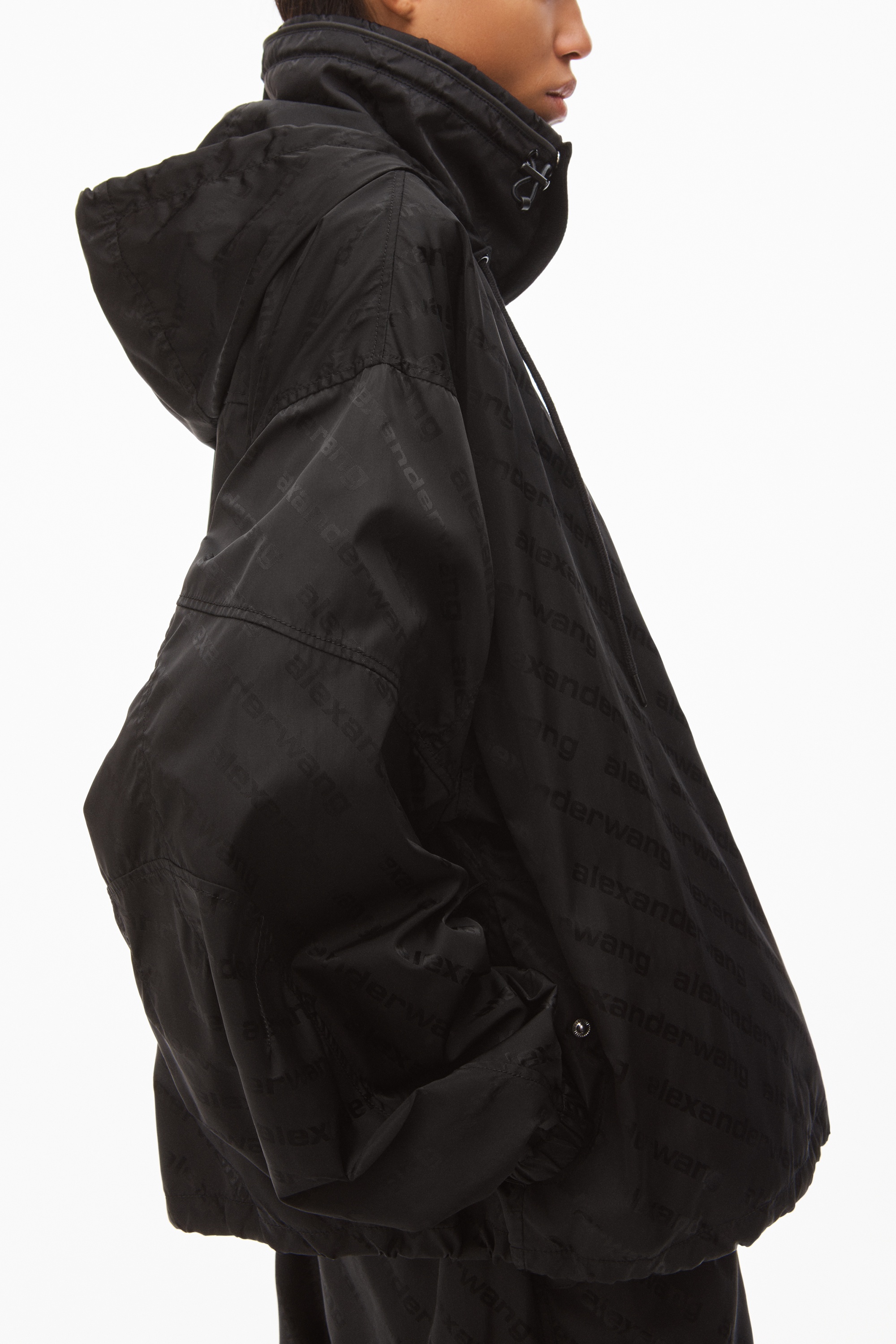 HALF ZIP TRACK JACKET IN JACQUARD NYLON - 6