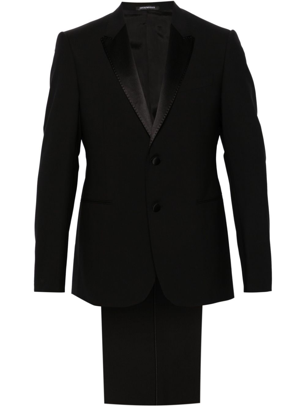 single-breasted virgin wool-blend suit - 1