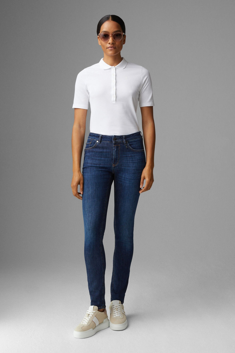 BOGNER Bridget Girlfriend Fit Jeans in Dark denim blue outlook