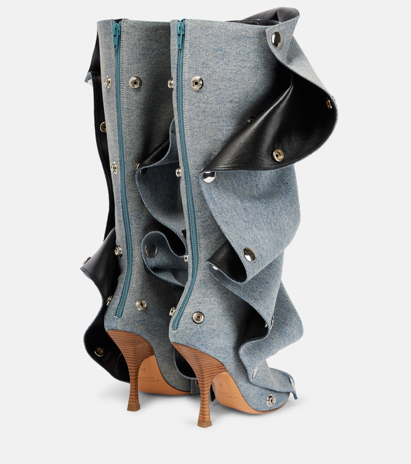 appliqué-detail denim boots 3