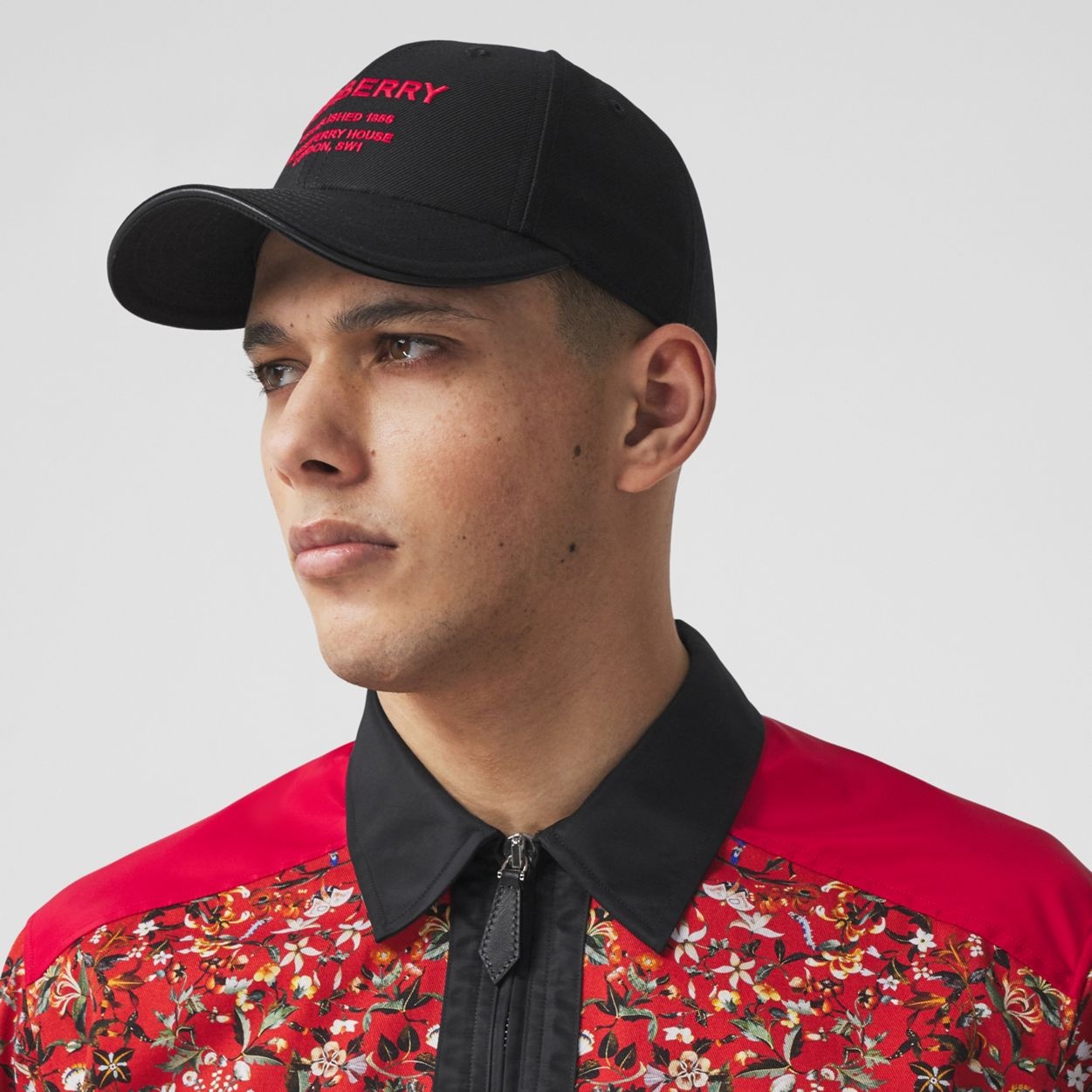Horseferry Motif Cotton Twill Baseball Cap - 3