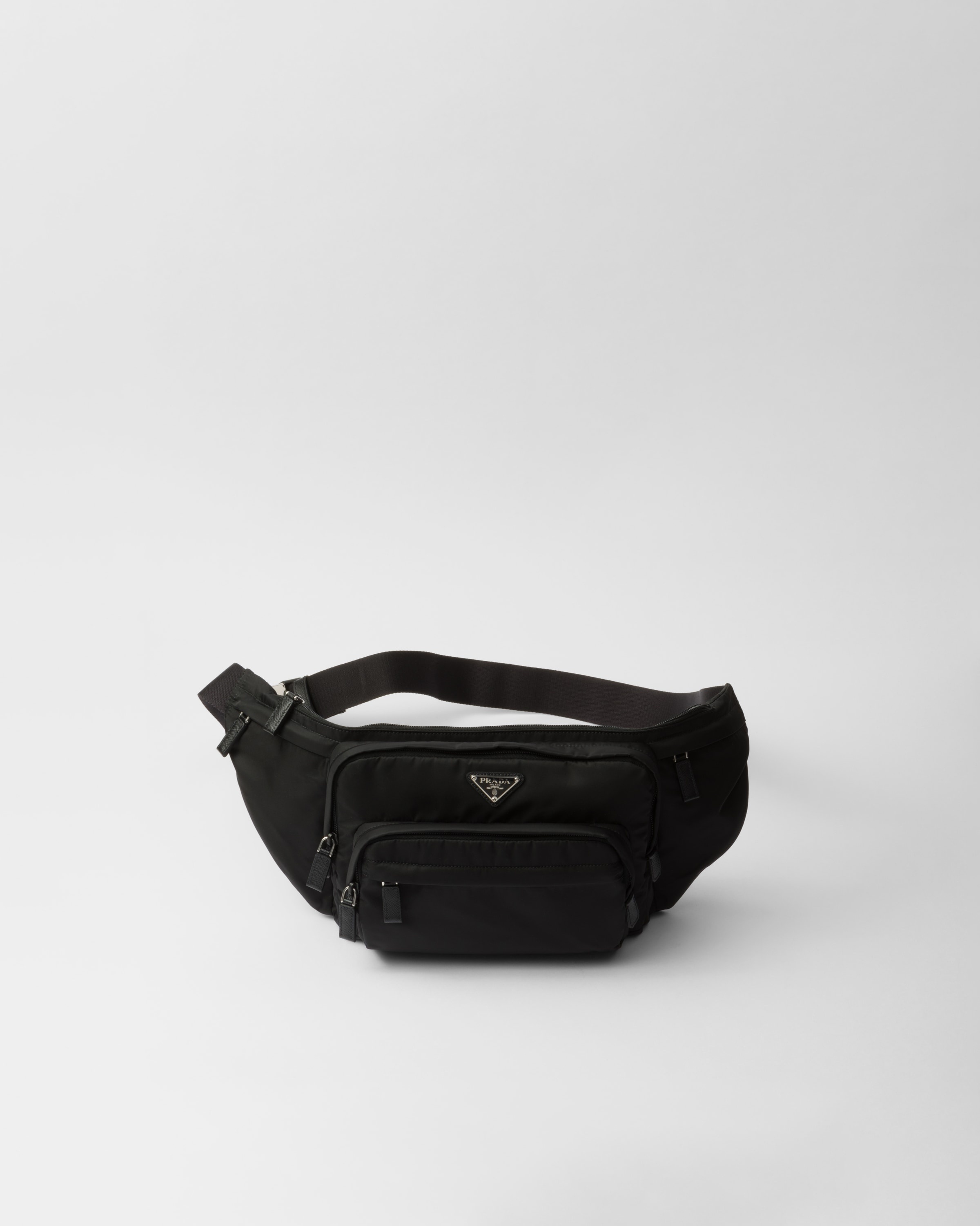 Re-Nylon and Saffiano leather belt bag - 1