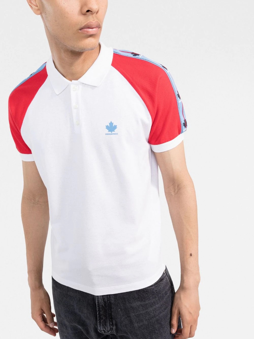 embroidered-logo polo shirt - 3