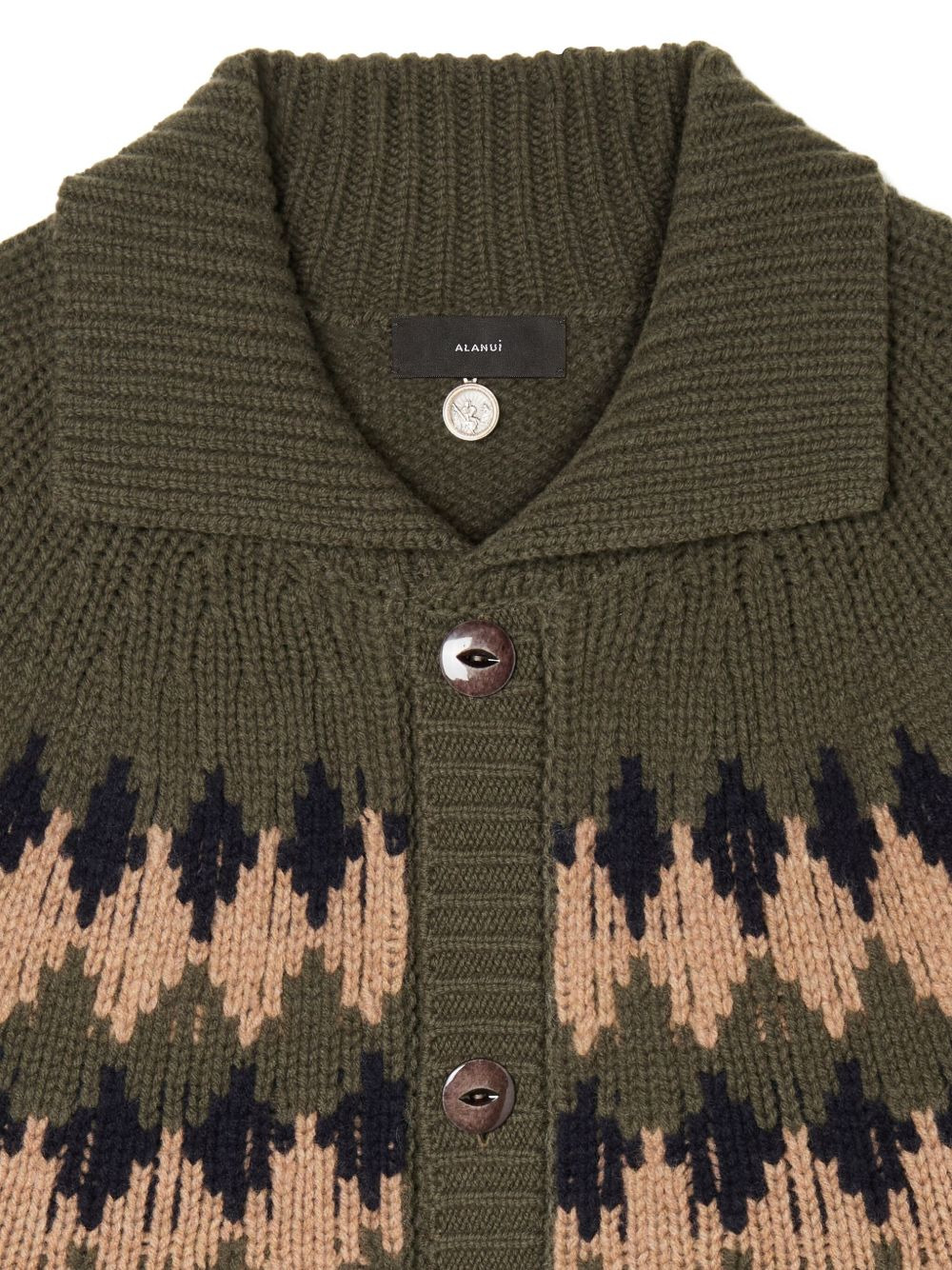 Fairisle pattern wool cardigan - 5