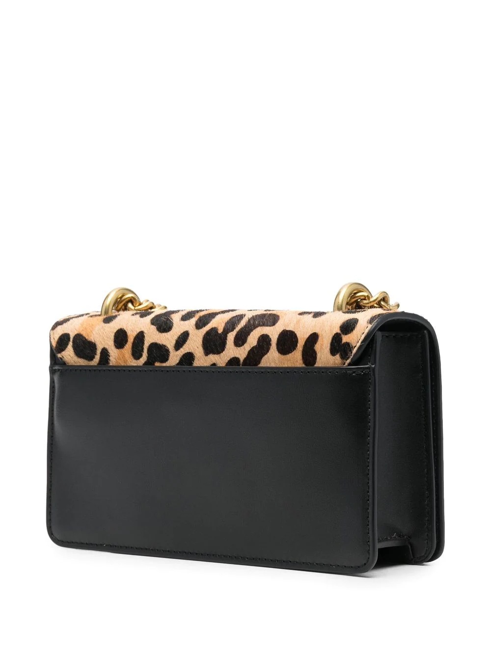 leopard-print logo-plaque crossbody bag - 3