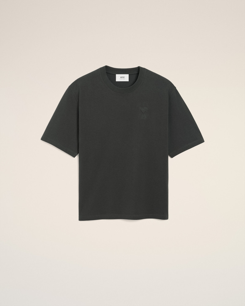 BLACK COTTON AMI DE COEUR COSY FIT T-SHIRT 1