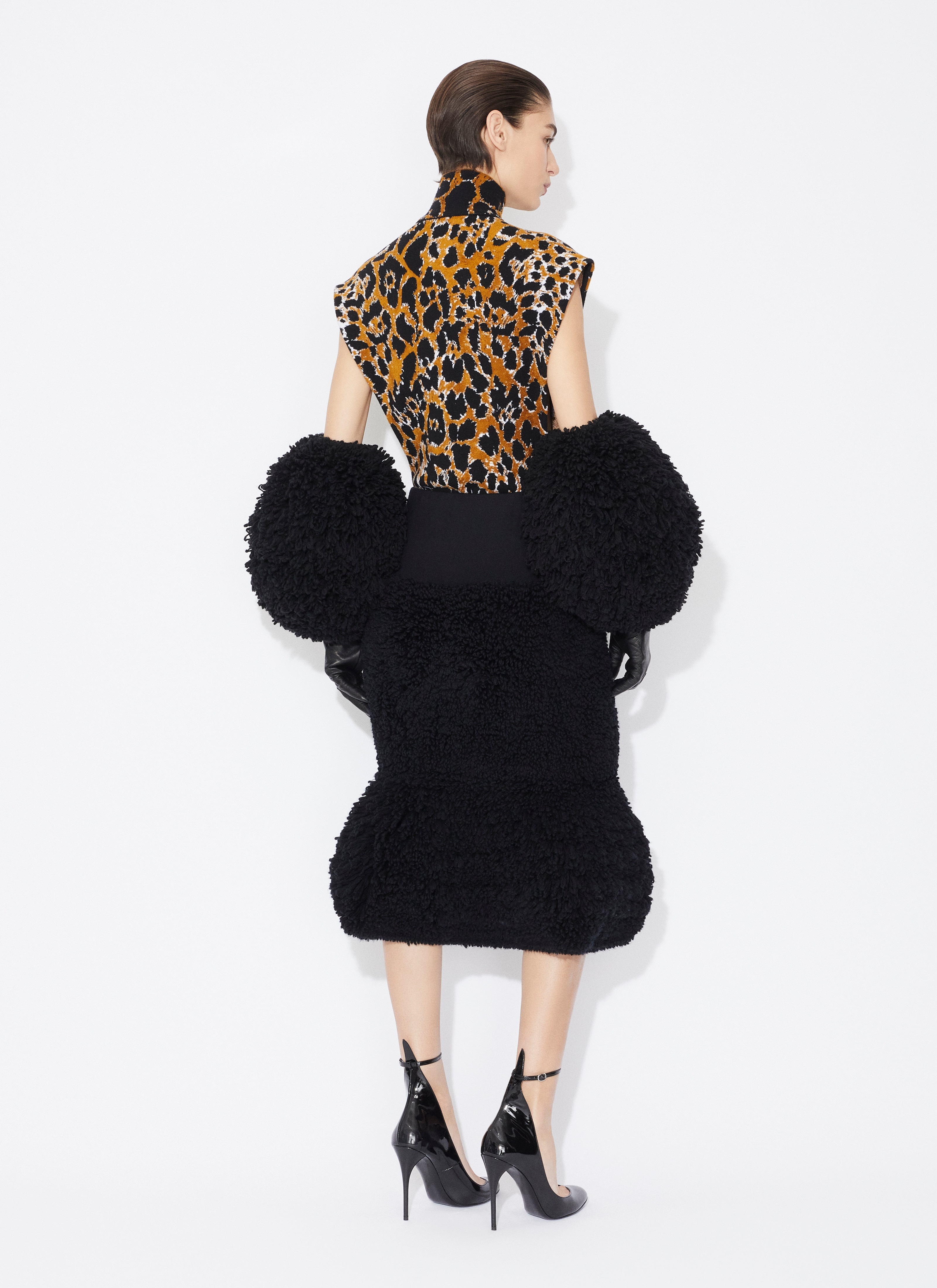 SQUARE TOP IN LEOPARD JACQUARD KNIT - 3
