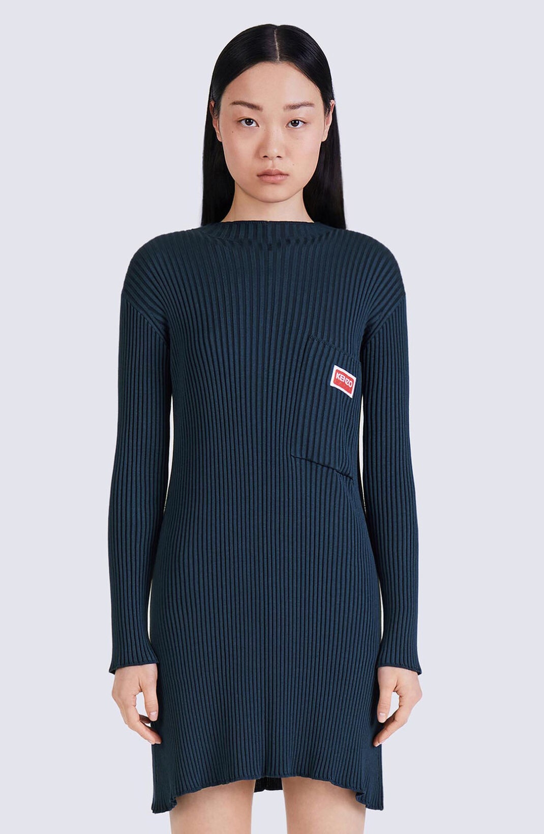 Ribbed fitted and flared dress. - 3