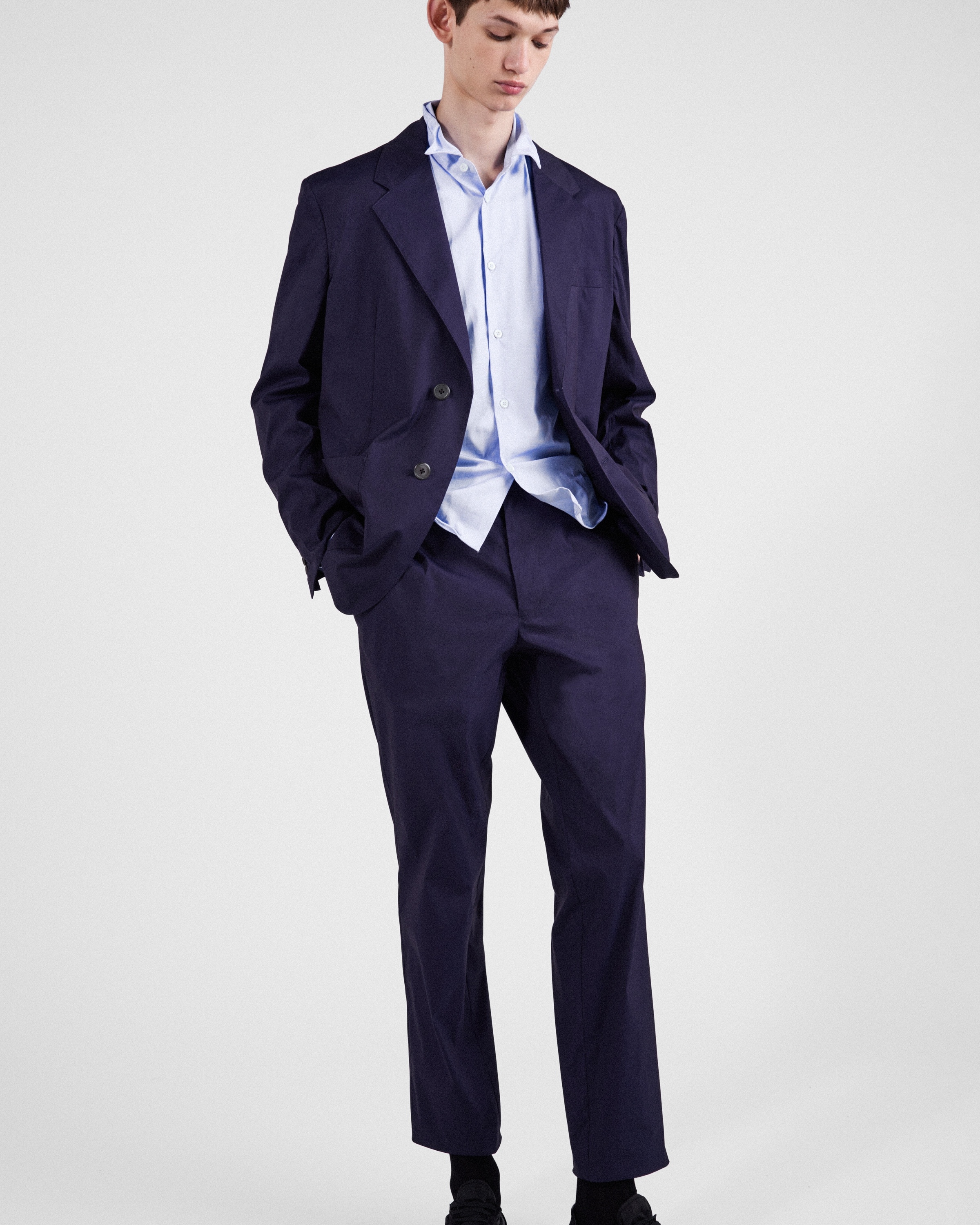 Stretch poplin pants - 4