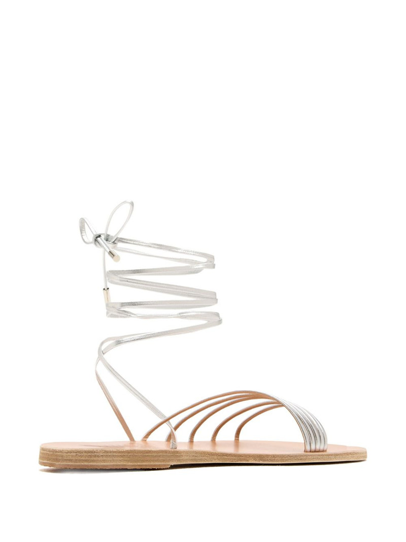 ANCIENT GREEK SANDALS Ipoliti leather lace-up flat sandals outlook
