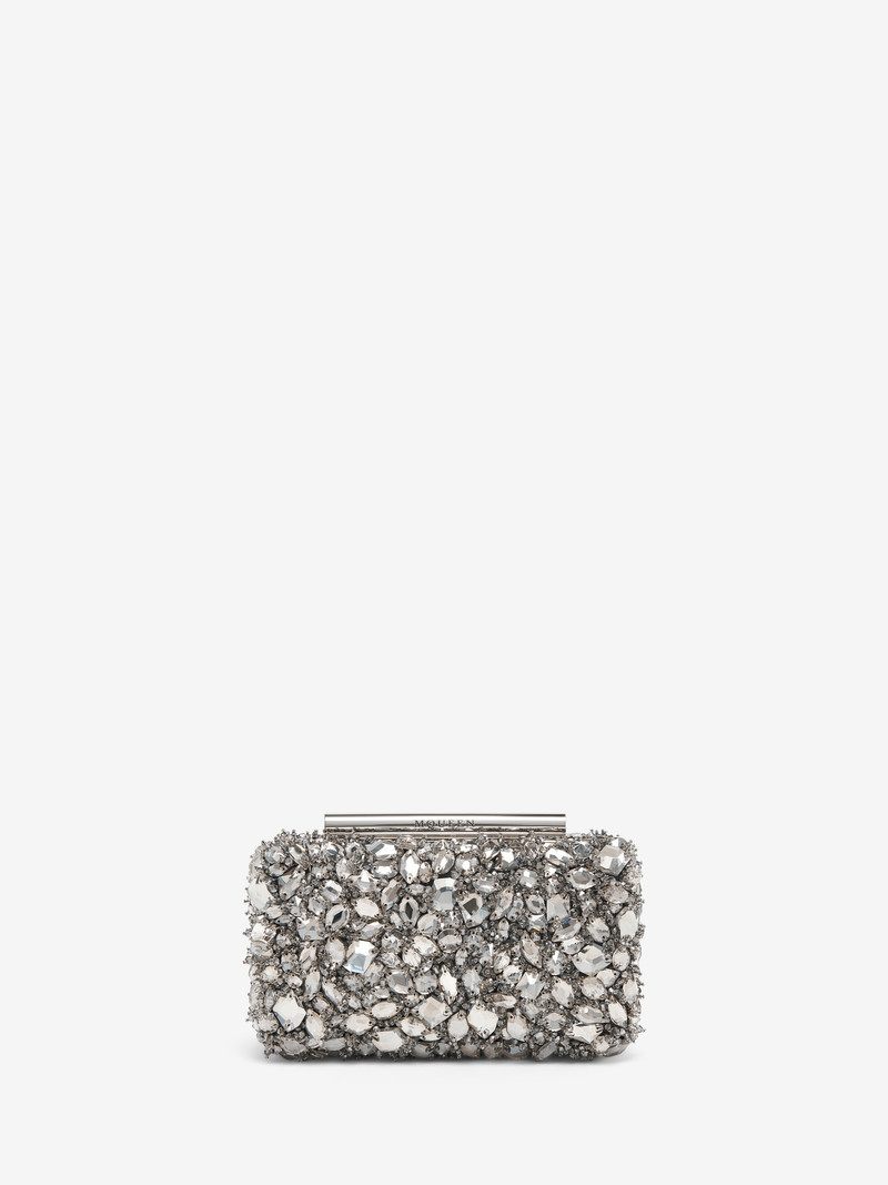 Crystal Embroidery T-Bar Box Clutch 1
