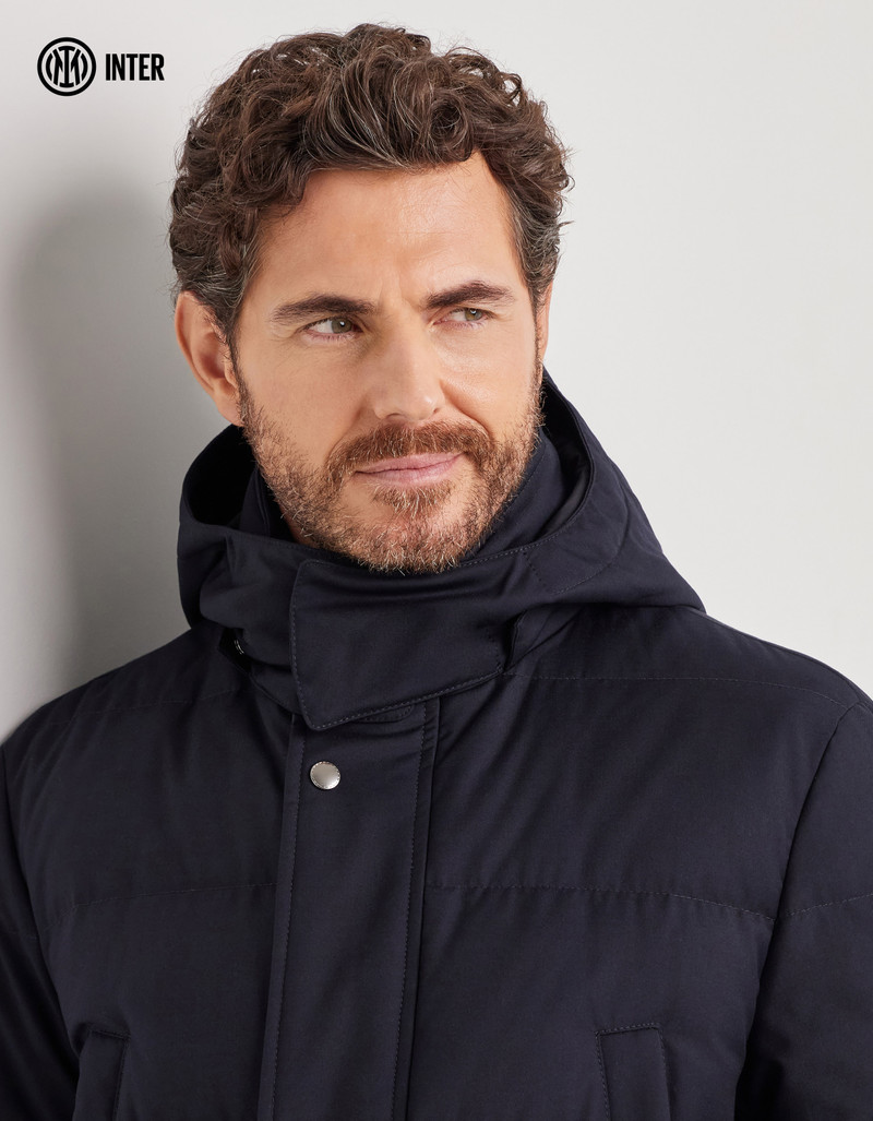 CARAMEL MIXED-MATERIAL ULTRALIGHT SUEDE BOMBER JACKET WITH KNIT INSERTS 12