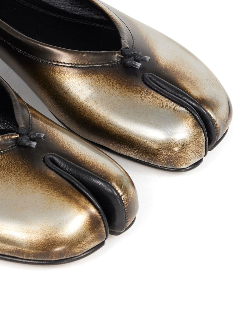 Tabi leather ballerina shoes - 5