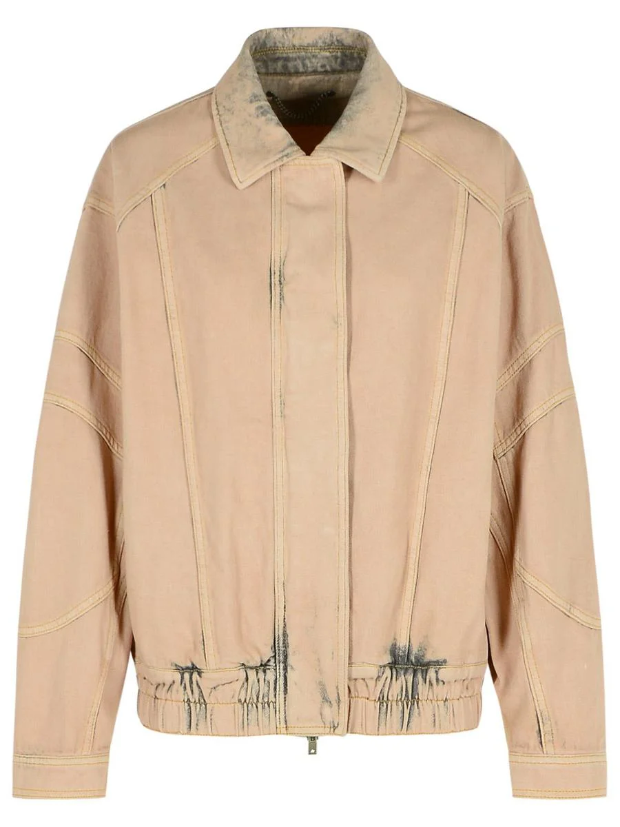 Golden Goose 'Nancy' Pink Cotton Bomber Jacket - 1