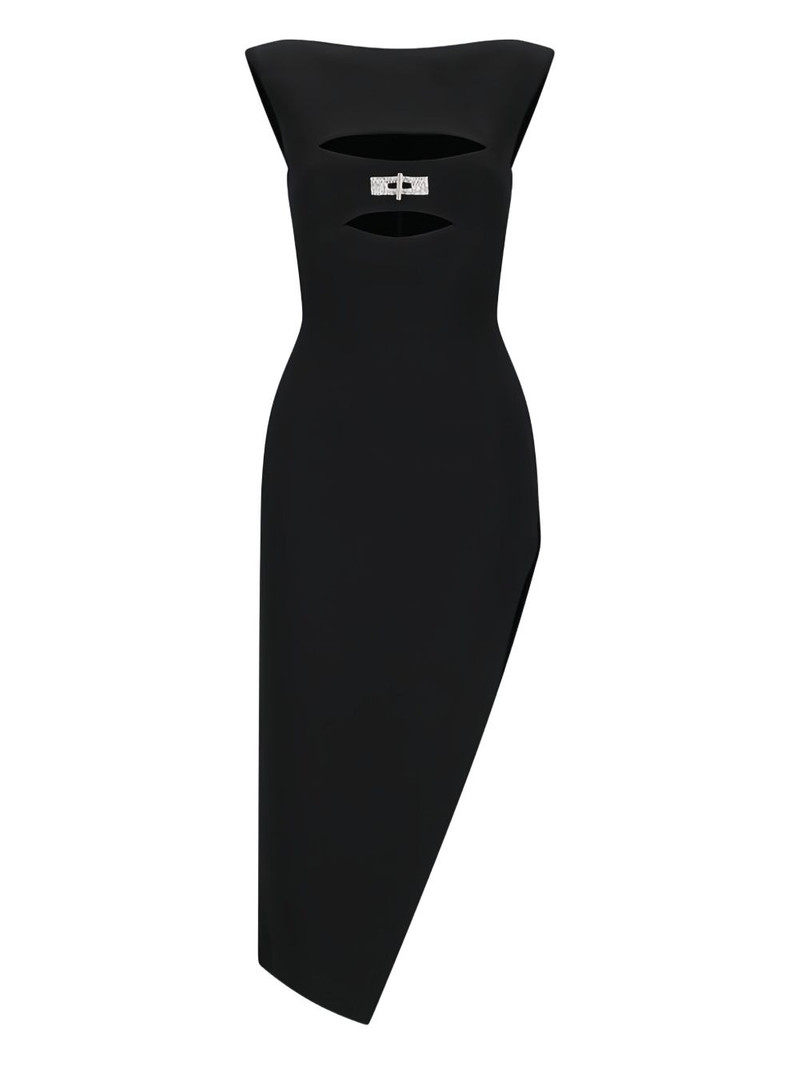 cut-out crystal buckle dress 1
