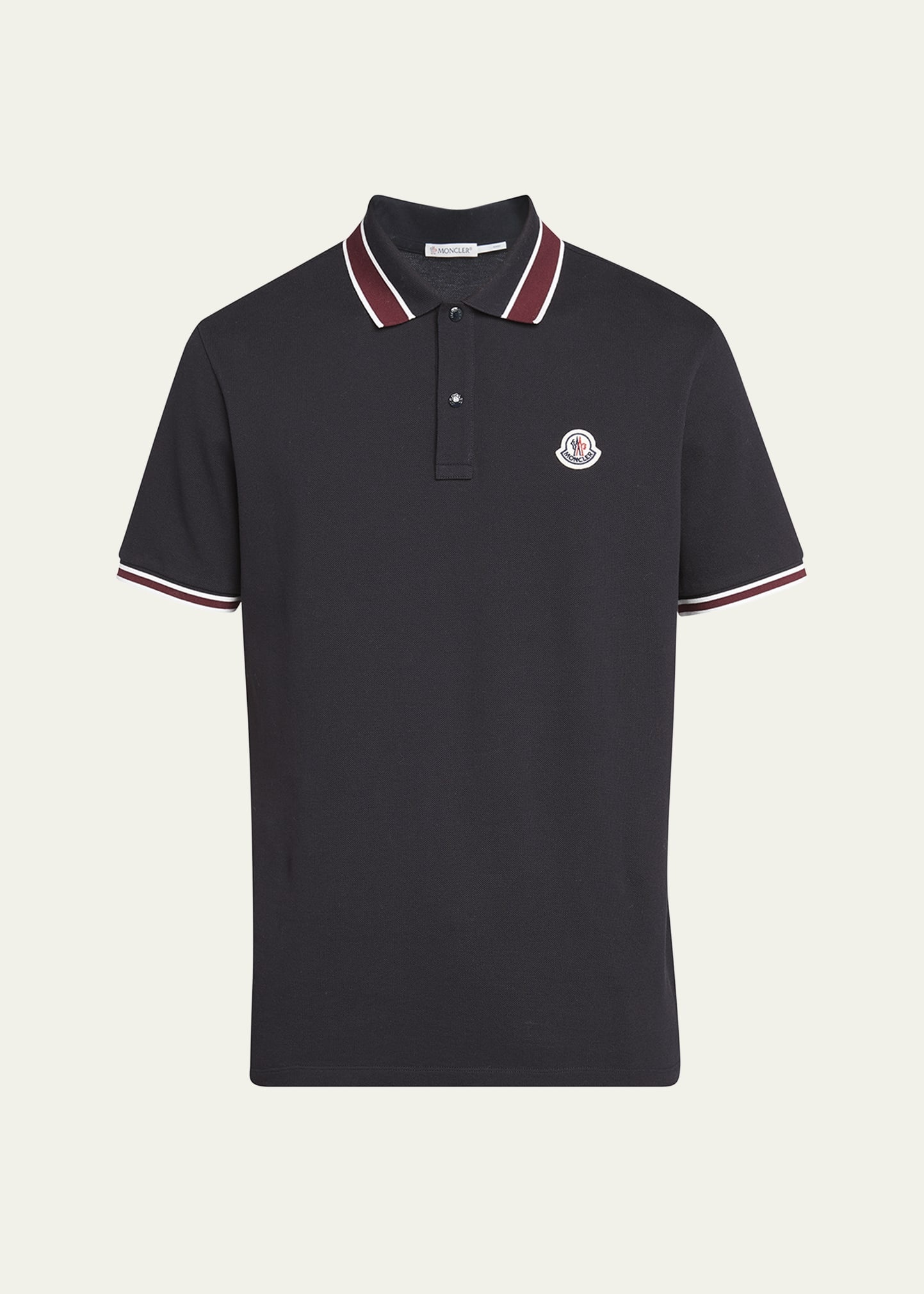 Men's Pique Stripe Polo Shirt - 1