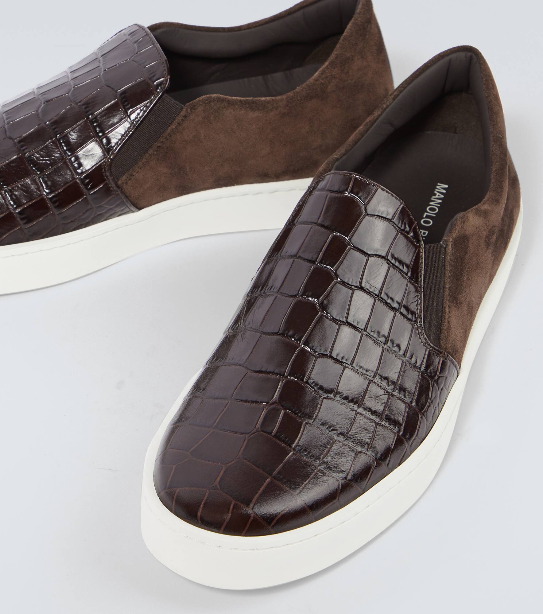 Nadores croc-effect leather sneakers - 3