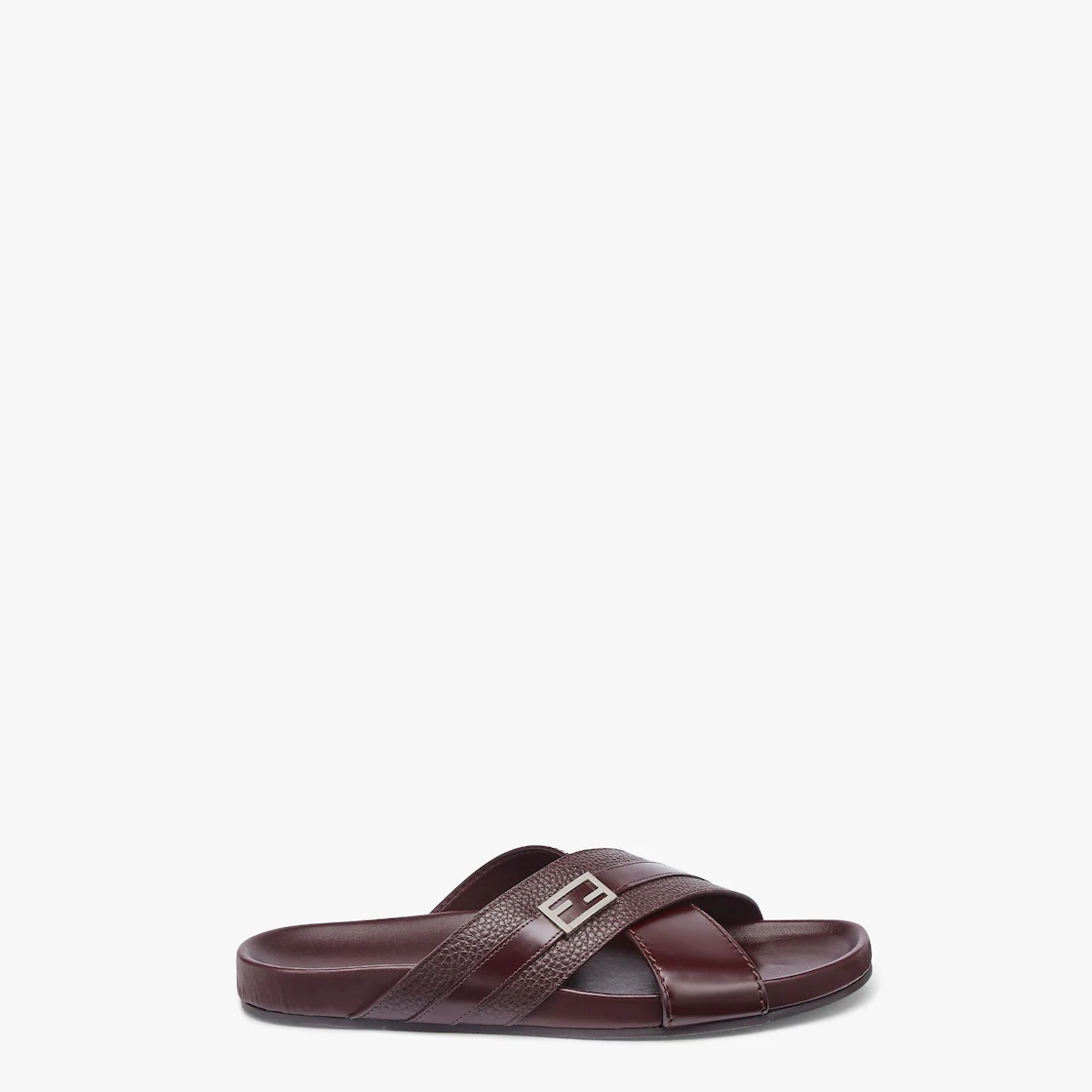 Burgundy leather fussbetts - 1