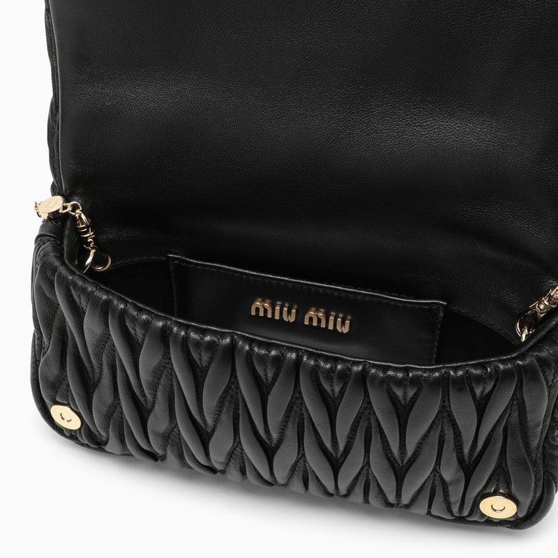 Miu Miu Black Matelasse Small Leather Bag Women - 4