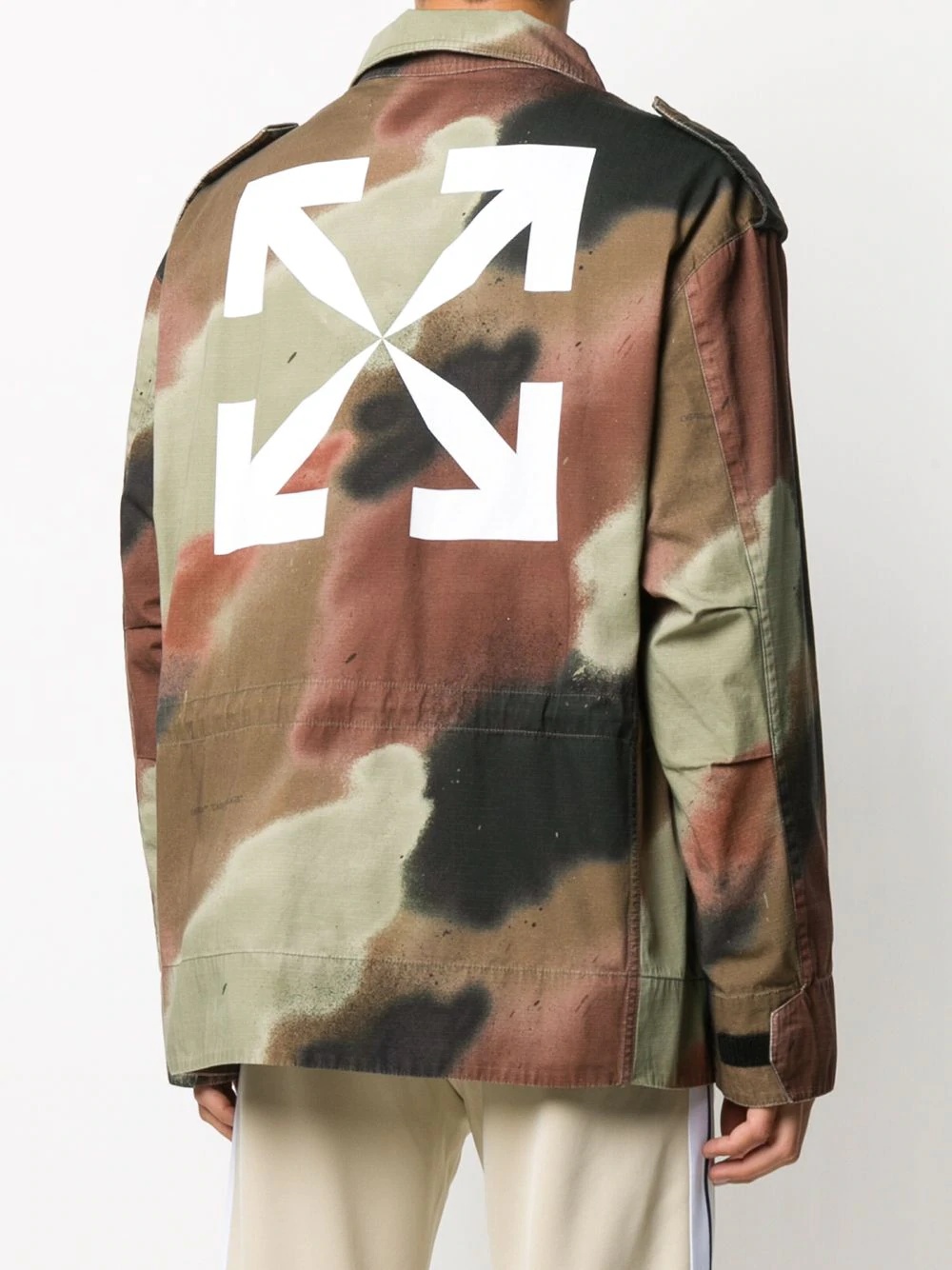 Arrow-motif camouflage shirt jacket - 4