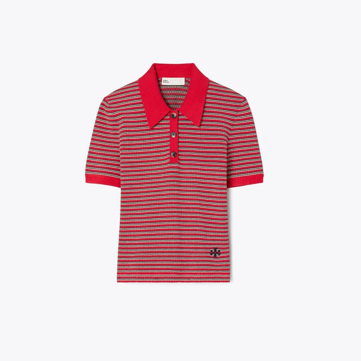 Striped Viscose Polo - 1