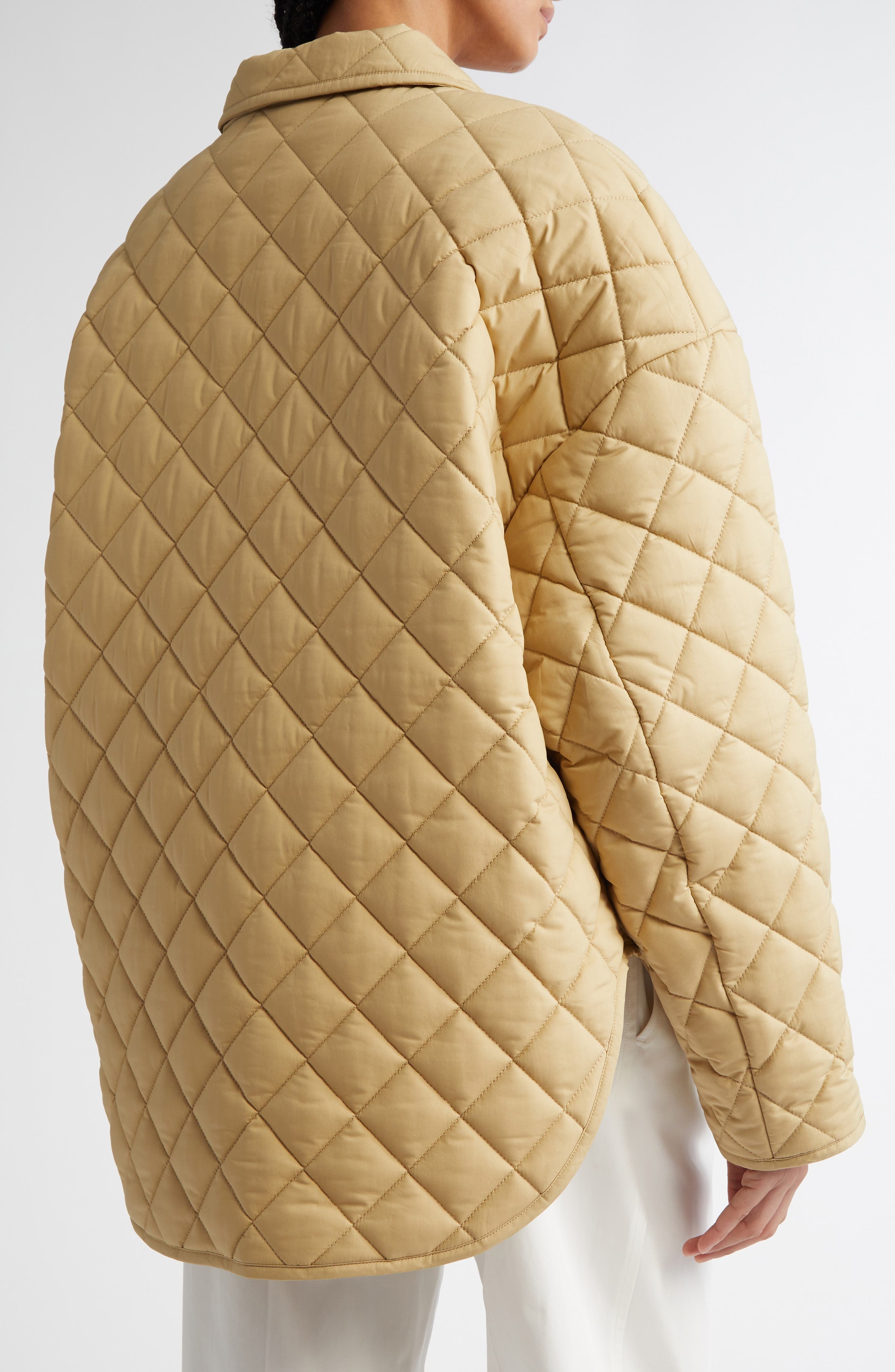 TOTEME Oversize Quilted Jacket in Desert at Nordstrom - 3