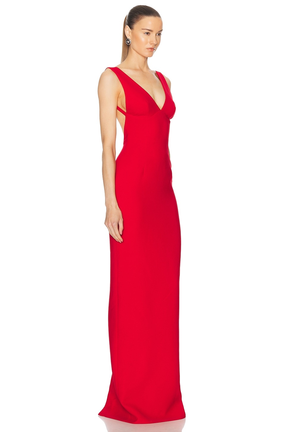 Plunging V Neck Dress - 2