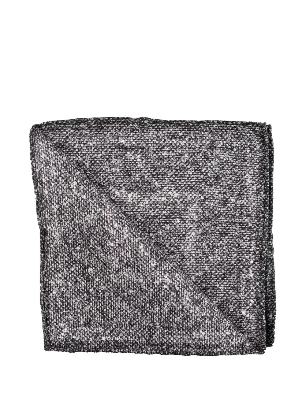 marl-effect border-print handkerchief - 1