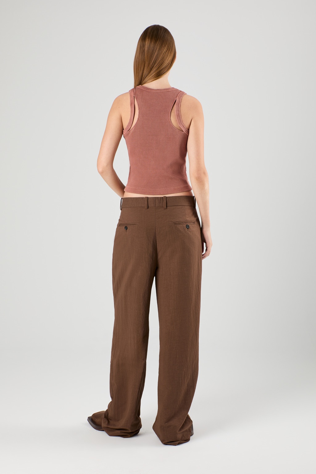 Brown Technical Suit Trousers - 5