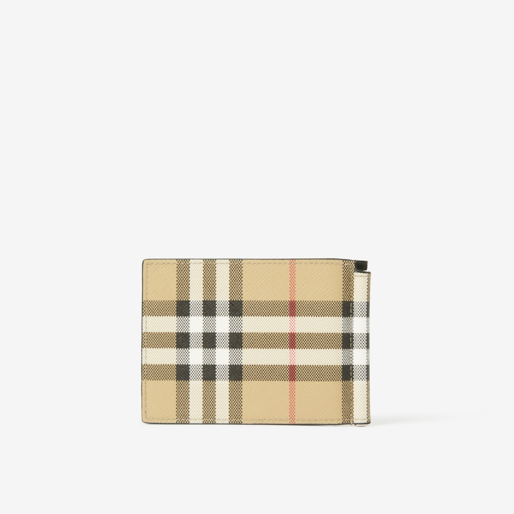 Vintage Check Money Clip Wallet - 3