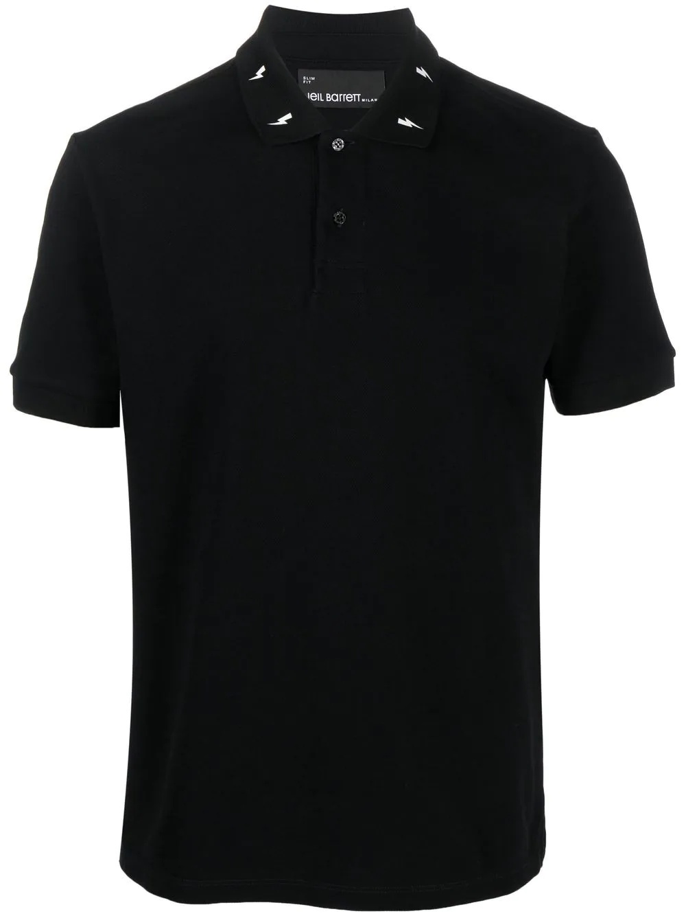 thunderbolt-print polo shirt - 1