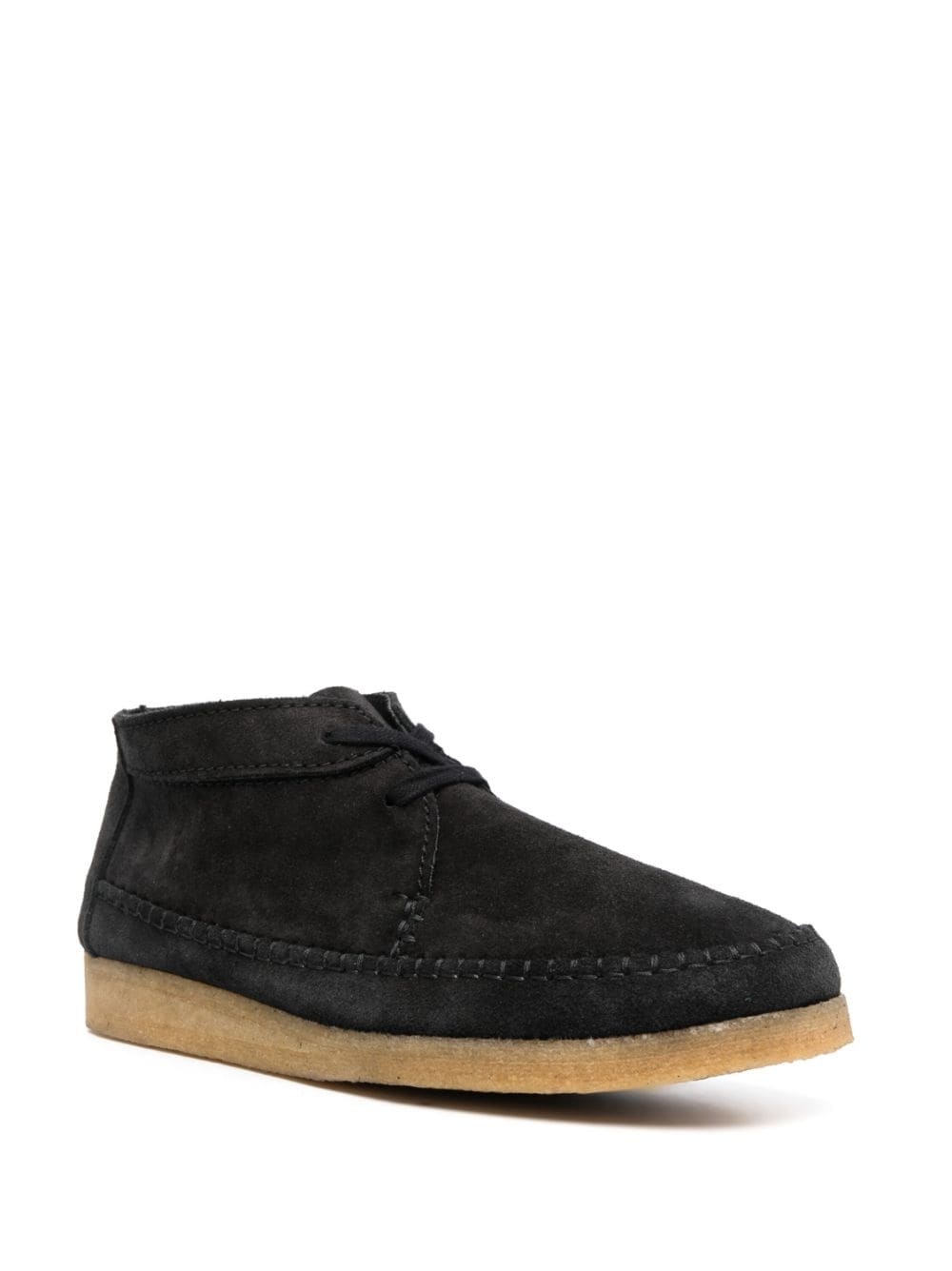 stitch-detail suede boots - 2