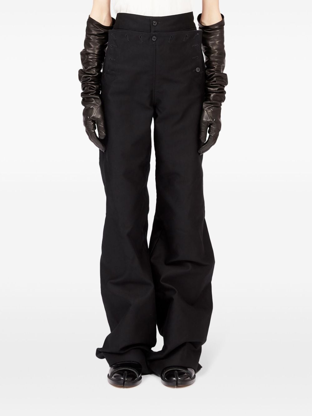 wide-leg satin trousers - 3