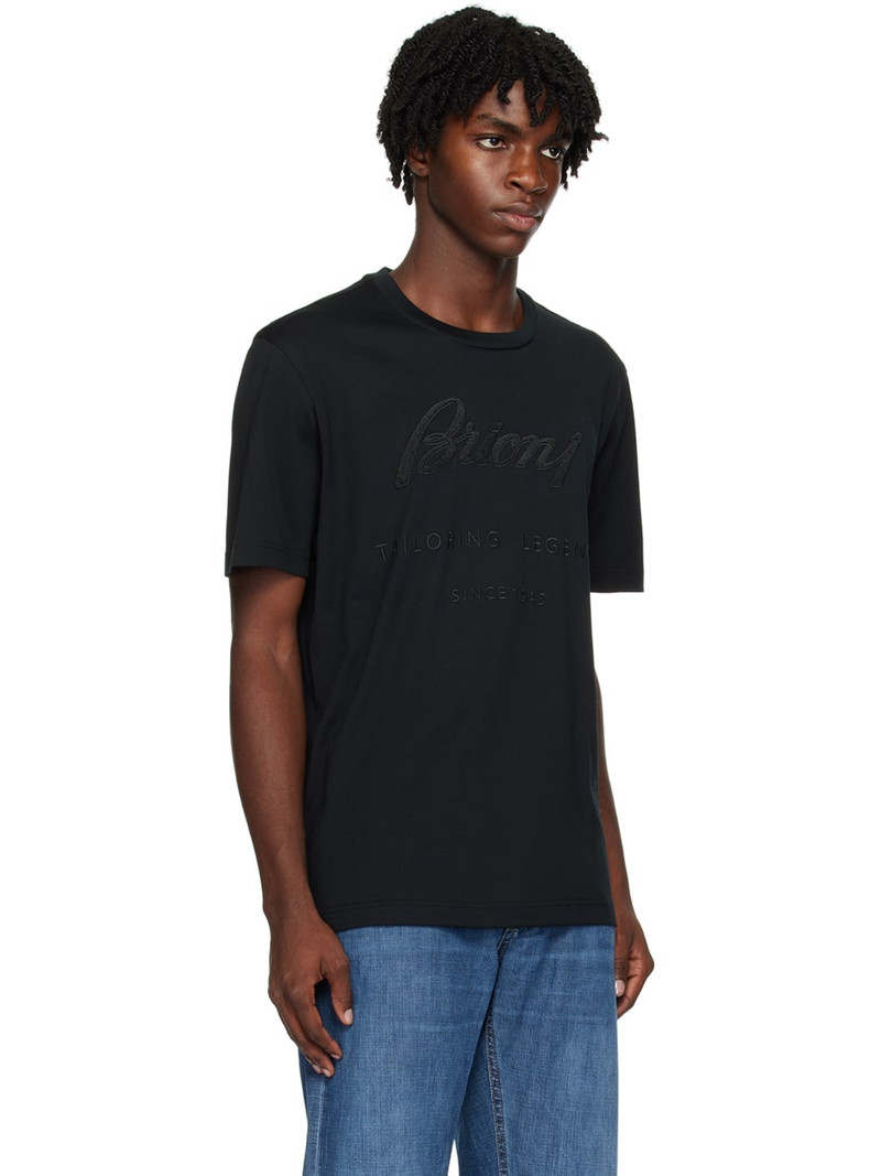 Black Embroidered T-Shirt 2