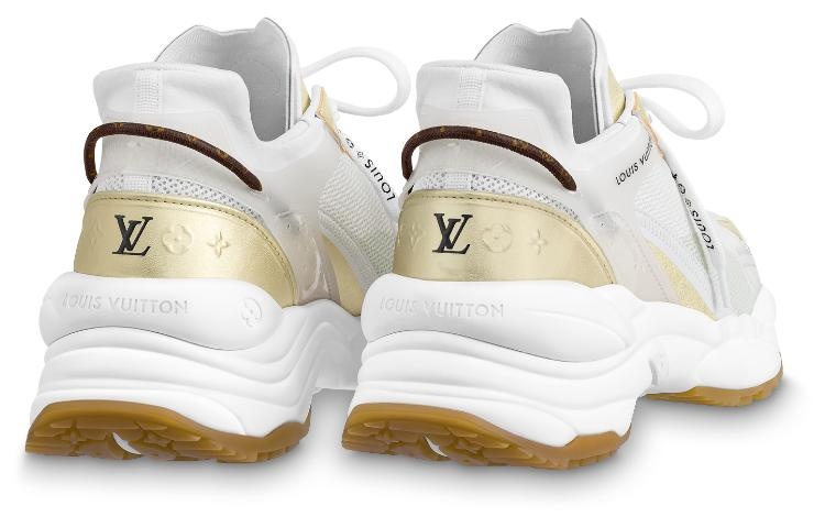 (WMNS) LOUIS VUITTON LV Run 55 Trainers 'White Gold' 1AAP5T - 3
