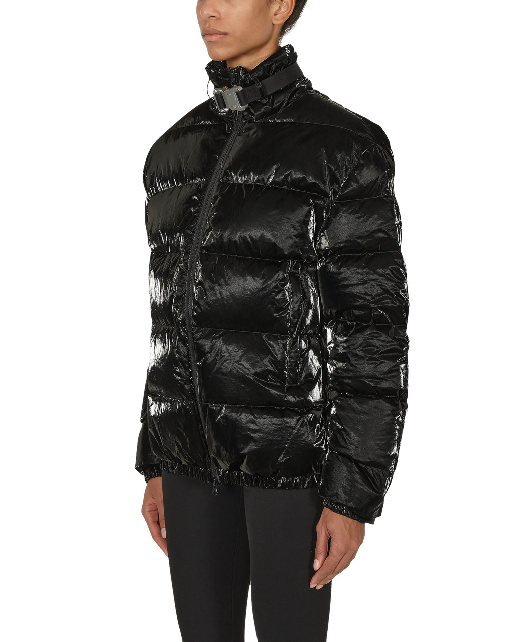 PUFFER COAT W SILVER BUCKLE - 7