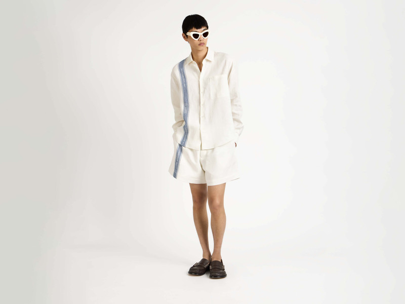 JW Anderson MENS SHIRT IN OFF WHITE & BLUE outlook