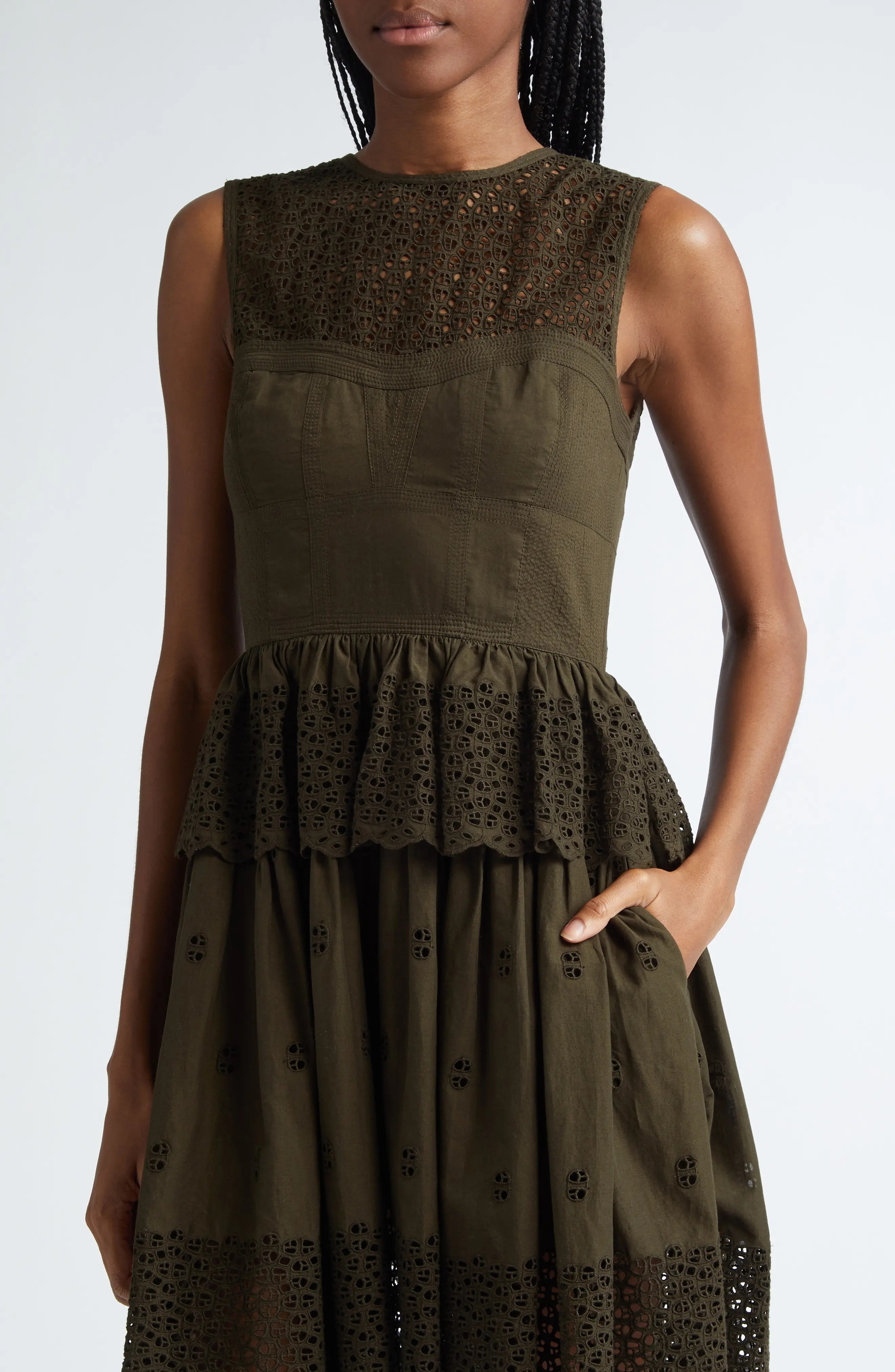 Jessa Embroidered Sleeveless Dress - 4